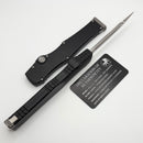 Microtech Marfione Select Halo VII Black Handle w/ 4.5" Part Serrated Stonewash Tanto M390MK 1351-11MS1