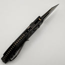 Pre-Owned Microtech Knives Manual M-Stitch RAM LOK DLC Shadow Frag Aluminum Handles & 3" M390MK 169MRL-1DLCTFRSH