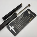 Marfione Custom Nemesis IV Black Handle w/ Bronzed Accents & D/E Hattori Cowry-Y Damascus