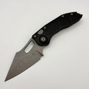 Pre-Owned Microtech Borka M-Stitch Auto Black Aluminum Handle & 3.25" Apocalyptic M390MK 169M-10AP