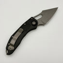 Pre-Owned Microtech Borka M-Stitch Auto Black Aluminum Handle & 3.25" Apocalyptic M390MK 169M-10AP