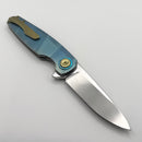 Holt Bladeworks Morpheus w/ Burnished Ripples Titanium Handles & Uddeholm Vanax SuperClean, Near Mirror 2048
