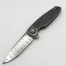 Holt Bladeworks Morpheus w/ Burnished Pinstripe Titanium CarboTi Nickel Inlaid Handles & Damasteel Odins Eye 2074