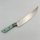 Microtech Butcher Knife Caribbean Blue G-10 Handle w/ Titanium Bolsters & Stonewash M390MK 3800B-10CA