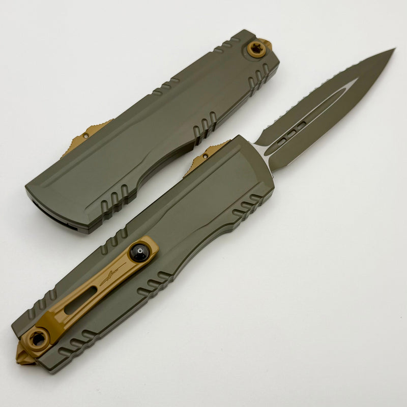 Microtech Luminary D/E Moss Green Cerakote Signature Series 1270-3MGS-