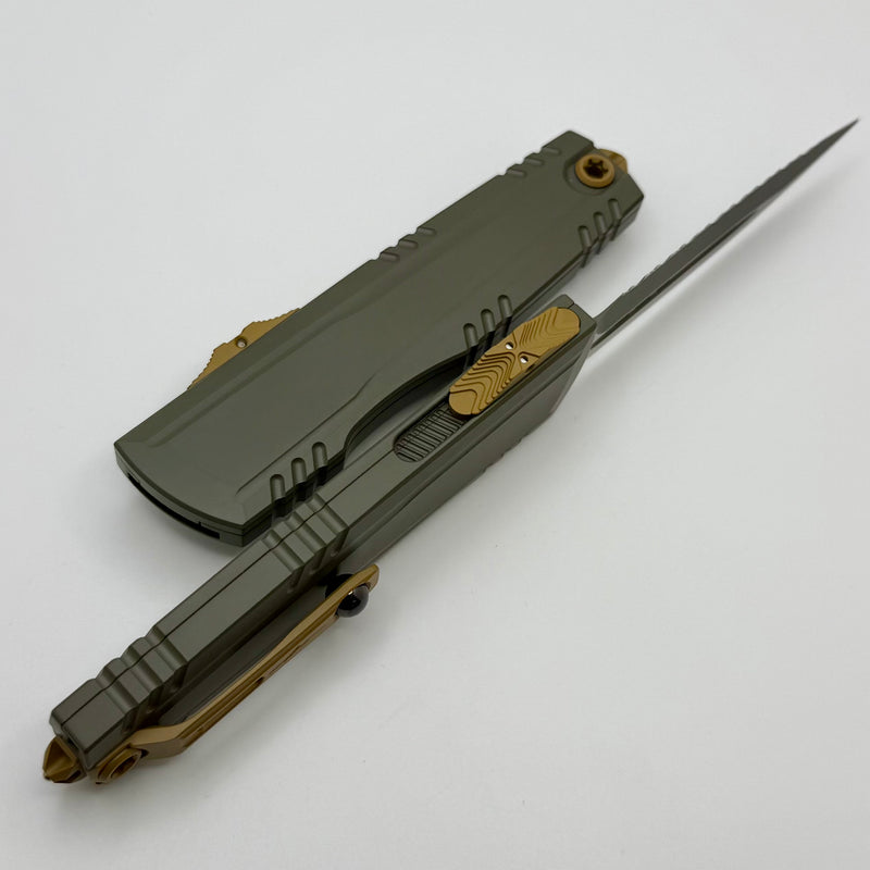 Microtech Luminary D/E Moss Green Cerakote Signature Series 1270-3MGS-