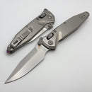 Marfione Select Microtech Socom Ram-Lok Titanium Slab Side Handles w/ Purple Accents & Spear Point Stonewash M390MK 160RLS-10SMS4