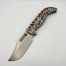 Vosteed Naga Orange & Blue Bamboo Micarta w/ 3.47" S35VN Blade A3907