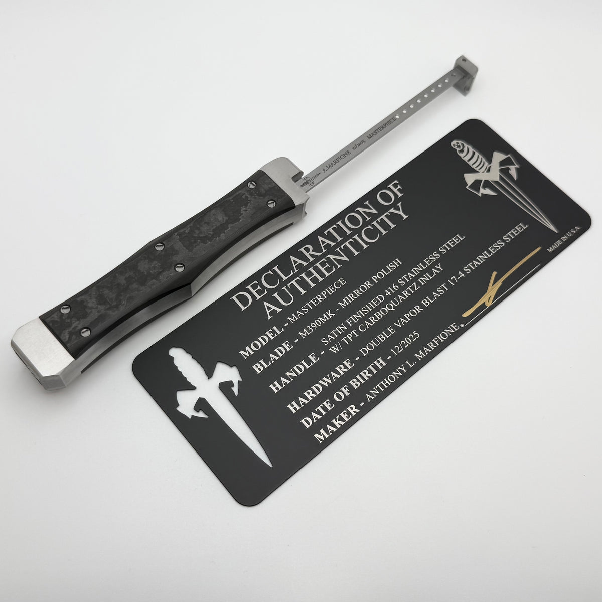 ジャニス・ウォン PERFECTION Marfione Custom Masterpiece Satin Stainless Body w/ TPT Carboquartz &