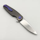 Holt Bladeworks Morpheus w/ Burnished Titanium Pinstripe Handles & Bohler M390, Stonewashed 1.0 2058