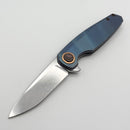Holt Bladeworks Morpheus w/ Burnished Titanium Ripples Handles & Bohler M390, Stonewashed 1.0 2061