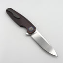 Holt Bladeworks Morpheus w/ Burnished Titanium Flux Handles & Uddedholm Vanax SuperClean, Near Mirror 1989