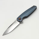 Holt Bladeworks Morpheus w/ Burnished Titanium Ridgeback Handles & Uddedholm Vanax SuperClean, Near Mirror 1992
