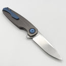 Holt Bladeworks Morpheus w/ Burnished Titanium Checkered Handles & Bohler M390, Stonewashed 1.0 2057