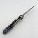 Holt Bladeworks Morpheus w/ Burnished Titanium Checkered Handles & Bohler M390, Stonewashed 1.0 2057