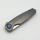 Holt Bladeworks Morpheus w/ Burnished Titanium Checkered Handles & Bohler M390, Stonewashed 1.0 2057