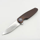 Holt Bladeworks Morpheus w/ Burnished Titanium Bent Starburst Handles & Uddeholm Vanax SuperClean, Near Mirror 1988