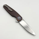 Holt Bladeworks Morpheus w/ Burnished Titanium Bent Starburst Handles & Uddeholm Vanax SuperClean, Near Mirror 1988