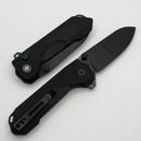 Remette RT Cosmic knife Button lock 14C28N Plain edge Black G-10 RTCO-GB