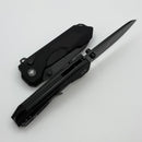 Remette RT Cosmic knife Button lock 14C28N Plain edge Black G-10 RTCO-GB