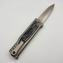 Reate EXO M Black/White Damascus Pattern G-10 & Satin Double Edge (Consignment)