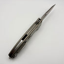 Demko Knives Shark-A-Tac Smooth Tiger Shark Engraved Titanium Handles w/ Spike Breaker & MagnaCut (Consignment)
