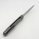 Holt Bladeworks Outlaw w/ Titanium Brain Coral Burnished Handles & Uddeholm Vanax SuperClean, Near Mirror 202