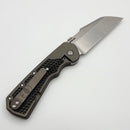Attn 2 Detail Mercantile Delta Antique Bronze Ti Tech Screen Inlaid Titanium Handles & 3.5" Stonewash Sheepsfoot MagnaCut