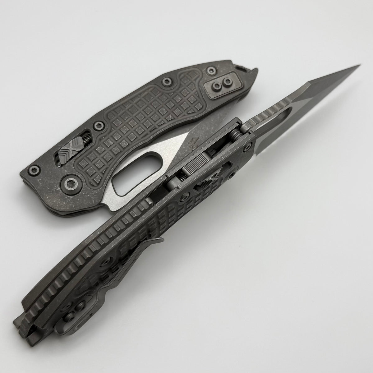 Microtech Marfione Select Manual Stitch RAM LOK Frag Titanium Handles