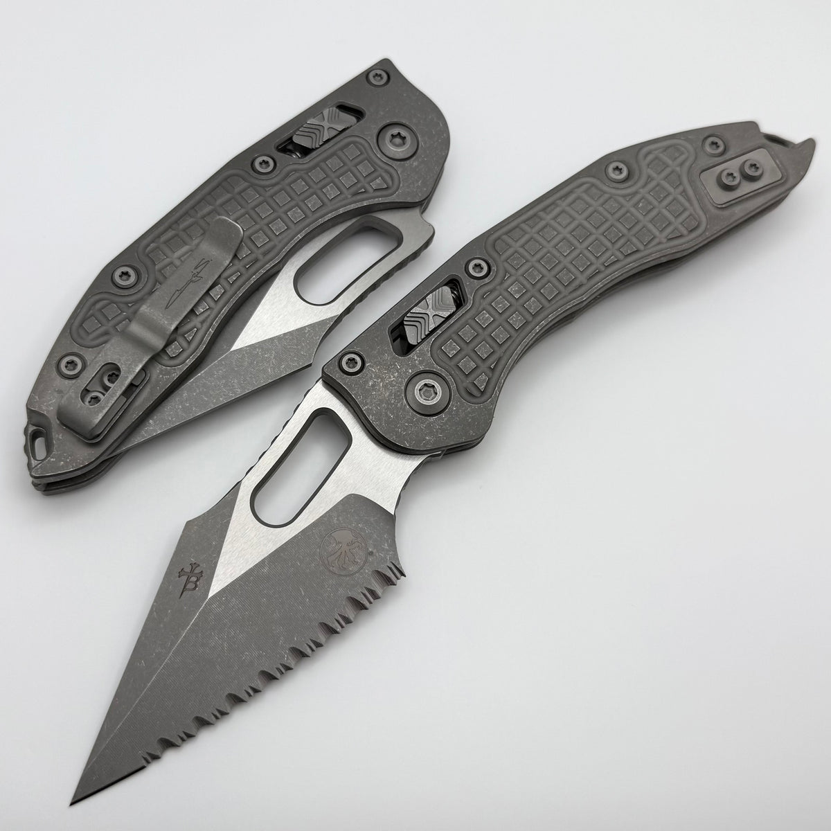 Microtech Marfione Select Manual Stitch RAM LOK Frag Titanium Handles