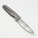 Holt Bladeworks Outlaw w/ Titanium Brain Coral Burnished Handles & Bohler M390, Near Mirror 183