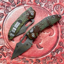 Microtech Borka M-Stitch Auto Outbreak Aluminum Handle & 3.25" Stonewash M390MK Signature Series 169M-1OBS