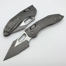 Microtech Marfione Select Manual Stitch RAM L Titanium Handles & Part Serrated Apocalyptic M390MK 169RL-11APMS1