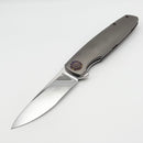 Holt Bladeworks Outlaw w/ Titanium Quill Burnished Handles & Bohler M390, Near Mirror 185