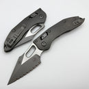 Microtech Marfione Select Manual Stitch RAM LOK Titanium Handles & Full Serrated Apocalyptic M390MK 169RL-12APMS1