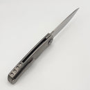 Holt Bladeworks Outlaw w/ Titanium Feathered Black Timascus Inlaid Burnished Handles & Bohler M390, Near Mirror 198