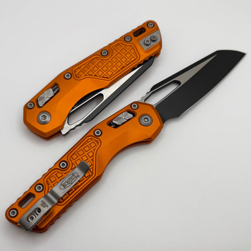 Microtech Knives MSI RAM LOK Orange Aluminum Frag Handles & Two Tone B