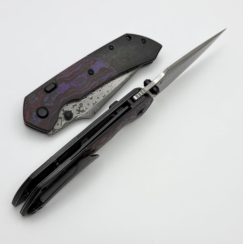 Kansept Knives Fenrir Top Liner Lock w/ Purple Haze Fat Carbon/Titaniu