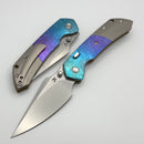 Kansept Knives Fenrir Top Liner Lock w/ Colored Crystal Titanium/Titanium Handles & 20CV K1034H2