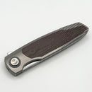 Holt Bladeworks Outlaw w/ Titanium Bent CarboTi Iron Inlaid Starburst Burnished Handles & Bohler M390, Near Mirror 184