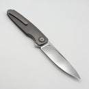 Holt Bladeworks Outlaw w/ Titanium Pinstripes Red Glass Inlaid Burnished Handles & Bohler M390, Stonewashed 1.0 182