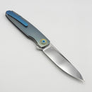 Holt Bladeworks Outlaw w/ Titanium Bent Starburst Burnished Handles & Bohler M390, Near Mirror 196