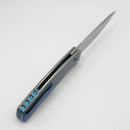 Holt Bladeworks Outlaw w/ Titanium Bent Starburst Burnished Handles & Bohler M390, Near Mirror 196