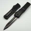 Marfione Custom Knives Combat Troodon LT Gen III DLC Diamondwash Slum Ground D/E w/ Hefted Black Aluminum Handle F Off DLC Accents