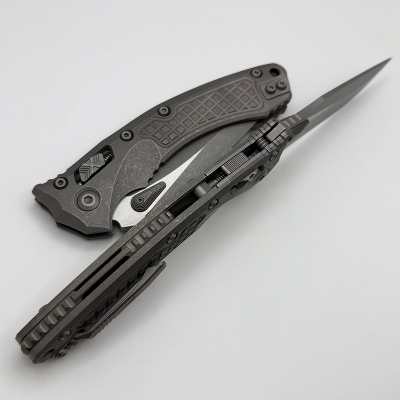 Microtech Marfione Select Amphibian RAM LOK Frag Titanium Handles & Ap