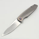 Holt Bladeworks Outlaw w/ Titanium Feather Burnished Handles & Uddeholm Vanax SuperClean, Near Mirror 195