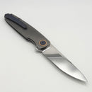 Holt Bladeworks Outlaw w/ Titanium Feather Burnished Handles & Uddeholm Vanax SuperClean, Near Mirror 195