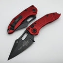 Microtech Borka Stitch Red Handles & Black Standard 169-1RD