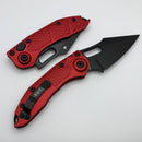 Microtech Borka Stitch Red Handles & Black Standard 169-1RD