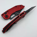Microtech Borka Stitch Red Handles & Black Standard 169-1RD